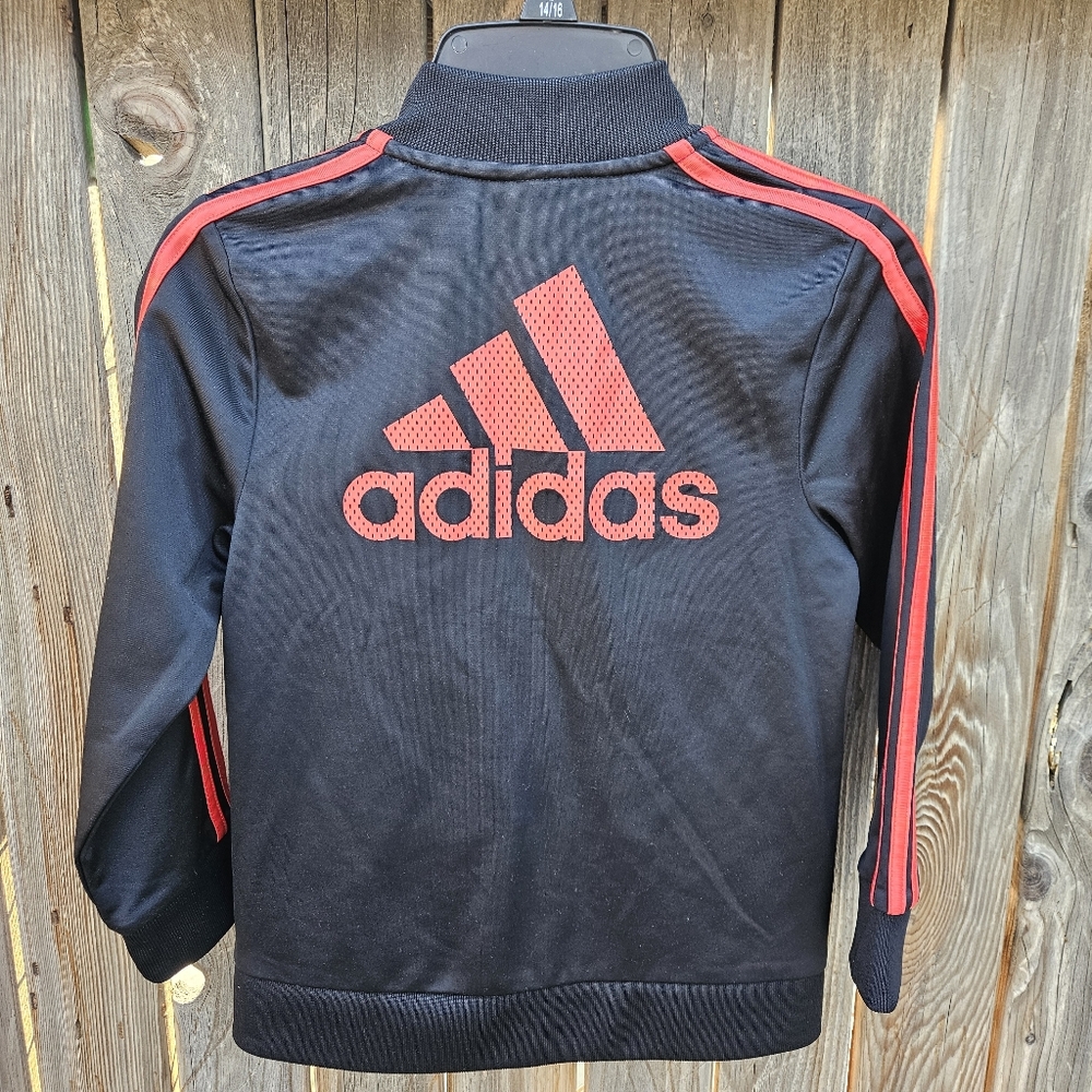 Adidas Black Jacket with Red Stripes Kids - Picture 12 of 15